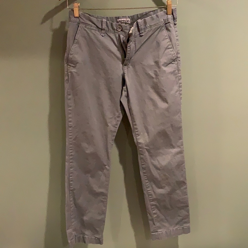 Express MEN 29x30 photographers casual khaki grey pants